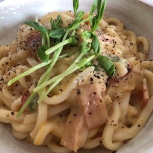 すぐできる簡単★カルボナーラ風うどん